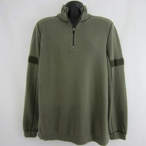 Eddie Bauer Forest Green Half Zip Sweater *H16